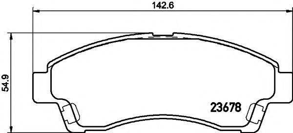 HELLA PAGID 8DB355020461 Комплект тормозных колодок, дисковый тормоз