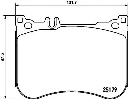 HELLA PAGID 8DB355021211 Комплект тормозных колодок, дисковый тормоз