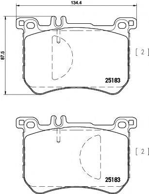 HELLA PAGID 8DB355020491 Комплект тормозных колодок, дисковый тормоз