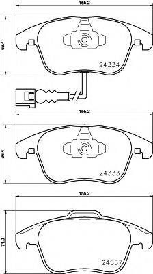 HELLA PAGID 8DB355020321 Комплект тормозных колодок, дисковый тормоз