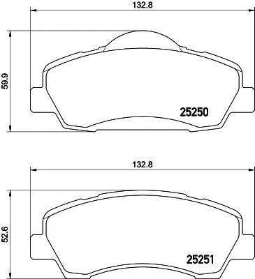 HELLA PAGID 8DB355020771 Комплект тормозных колодок, дисковый тормоз