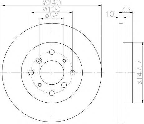 HELLA PAGID 8DD355119291 Тормозной диск