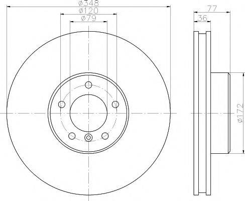 HELLA PAGID 8DD355119331 Тормозной диск