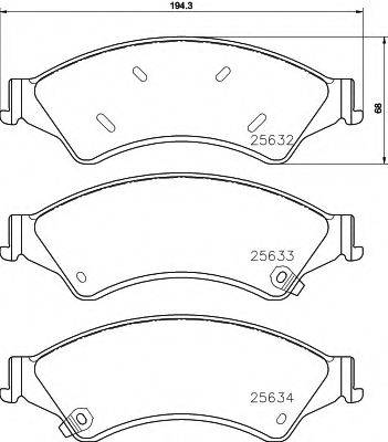 HELLA PAGID 8DB355020781 Комплект тормозных колодок, дисковый тормоз