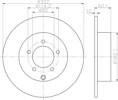 HELLA PAGID 8DD355119451 Тормозной диск