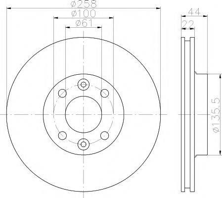 HELLA PAGID 8DD355119461 Тормозной диск