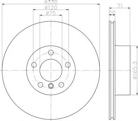 HELLA PAGID 8DD355119541 Тормозной диск