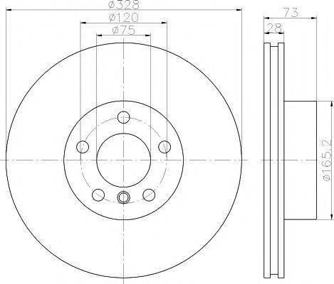 HELLA PAGID 8DD355119531 Тормозной диск