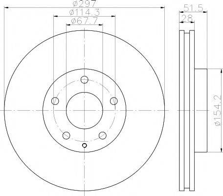 HELLA PAGID 8DD355119581 Тормозной диск