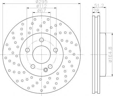 HELLA PAGID 8DD355119611 Тормозной диск