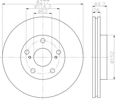 HELLA PAGID 8DD355119661 Тормозной диск