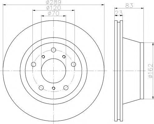 HELLA PAGID 8DD355119711 Тормозной диск