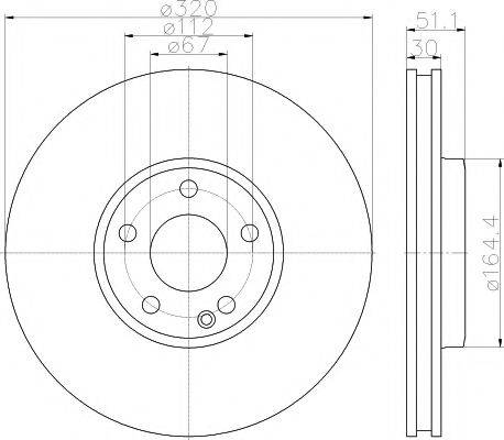 HELLA PAGID 8DD355119701 Тормозной диск