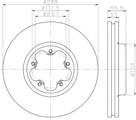 HELLA PAGID 8DD355120111 Тормозной диск