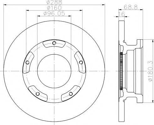 HELLA PAGID 8DD355120181 Тормозной диск