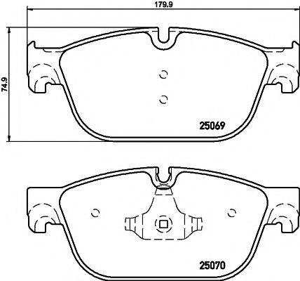 HELLA PAGID 8DB355021141 Комплект тормозных колодок, дисковый тормоз