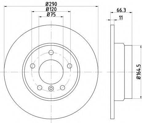 HELLA PAGID 8DD355120231 Тормозной диск