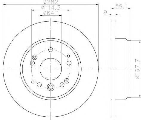 HELLA PAGID 8DD355120321 Тормозной диск