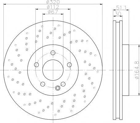 HELLA PAGID 8DD355120351 Тормозной диск