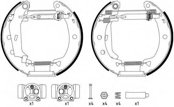 HELLA PAGID 8DB355003821 Комплект тормозных колодок