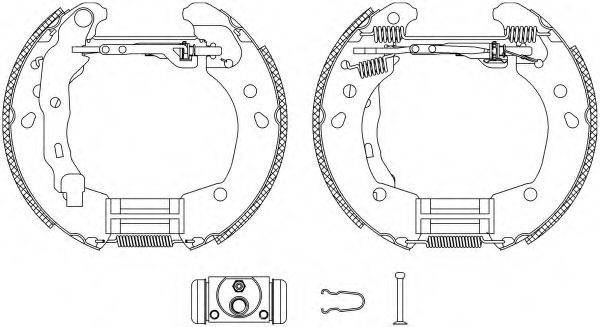 HELLA PAGID 8DB355004821 Комплект тормозных колодок