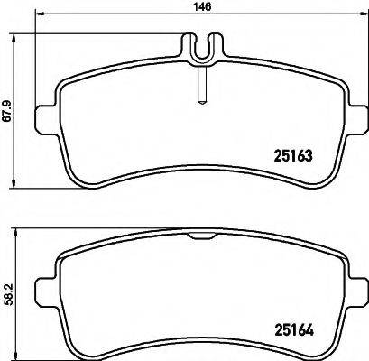 HELLA PAGID 8DB355021521 Комплект тормозных колодок, дисковый тормоз