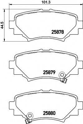 HELLA PAGID 8DB355021411 Комплект тормозных колодок, дисковый тормоз