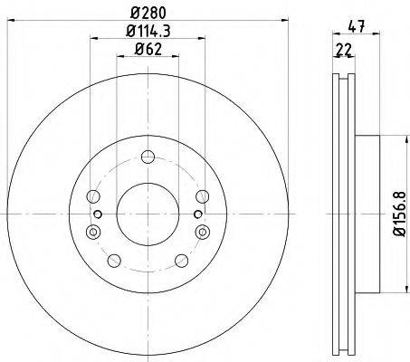 HELLA PAGID 8DD355120521 Тормозной диск