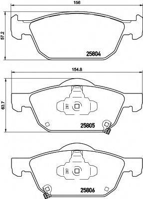 HELLA PAGID 8DB355021431 Комплект тормозных колодок, дисковый тормоз