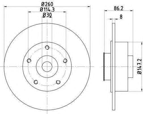 HELLA PAGID 8DD355120081 Тормозной диск
