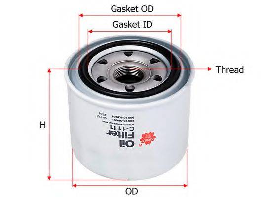SAKURA AUTOMOTIVE C1111 Масляный фильтр