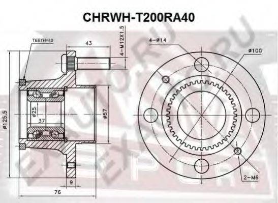 ASVA CHRWHT200RA40 Ступица колеса