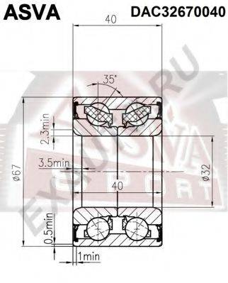 ASVA DAC32670040 Подшипник ступицы колеса