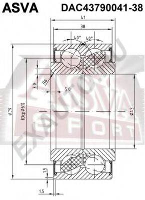 ASVA DAC4379004138 Подшипник ступицы колеса