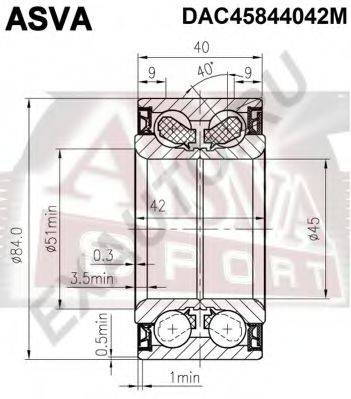 ASVA DACM45844042 Подшипник ступицы колеса