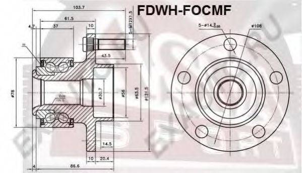 ASVA FDWHFOCMF Ступица колеса