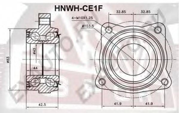 ASVA HNWHCE1F Ступица колеса