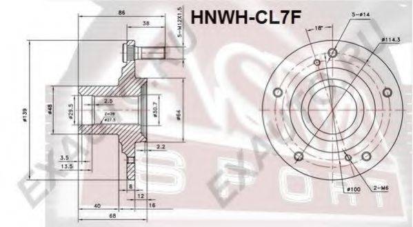 ASVA HNWHCL7F Ступица колеса