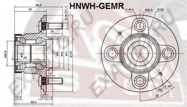 ASVA HNWHGEMR Ступица колеса