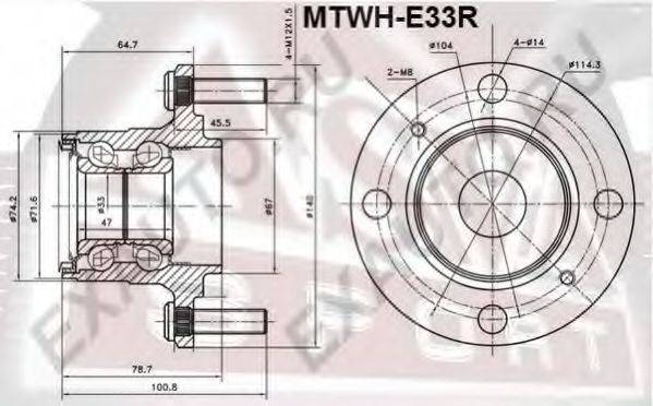 ASVA MTWHE33R Ступица колеса