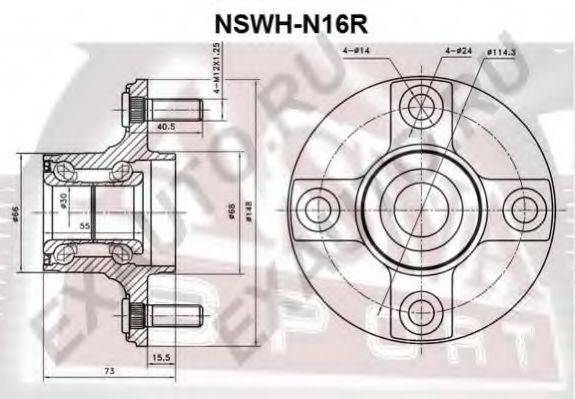 ASVA NSWHN16R Ступица колеса