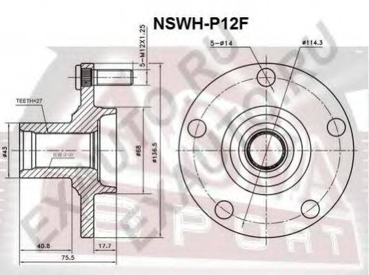 ASVA NSWHP12F Ступица колеса