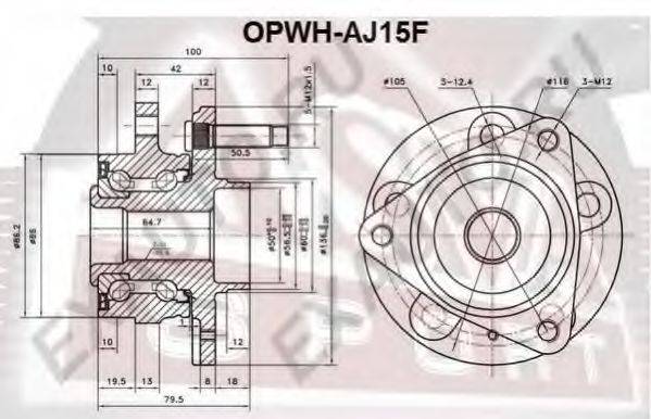 ASVA OPWHAJ15F Ступица колеса