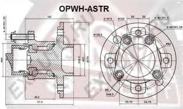 ASVA OPWHASTR Ступица колеса