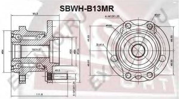 ASVA SBWHB13MR Ступица колеса