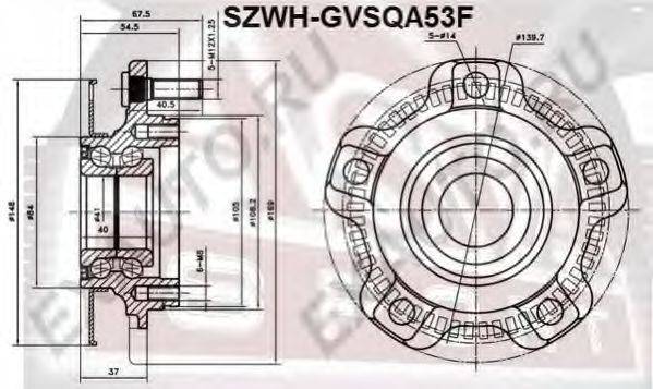 ASVA SZWHGVSQA53F Ступица колеса