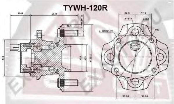 ASVA TYWH120R Ступица колеса