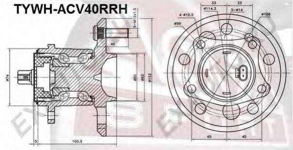 ASVA TYWHACV40RRH Ступица колеса