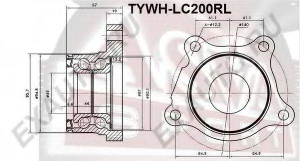 ASVA TYWHLC200RL Ступица колеса