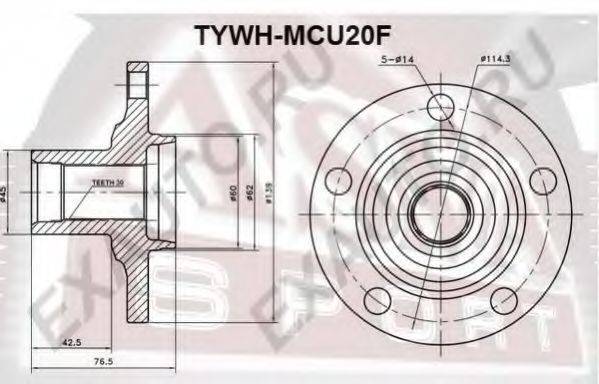 ASVA TYWHMCU20F Ступица колеса